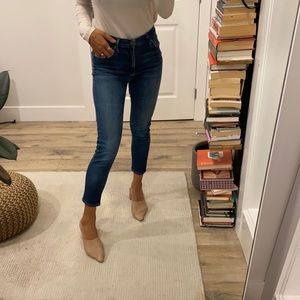 Citizen of Humanity Rocket Cropped medium wash high rise denim